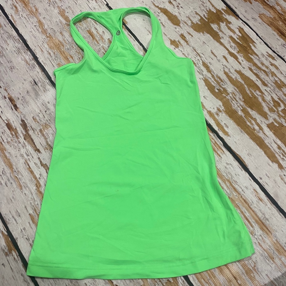 Neon green Lululemon tank